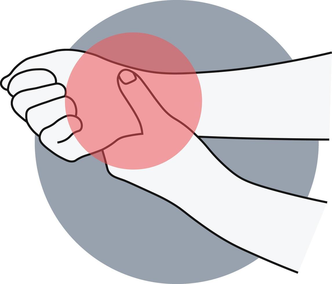 Hand and Leg Pain Injury with Cartoon Concept. vector