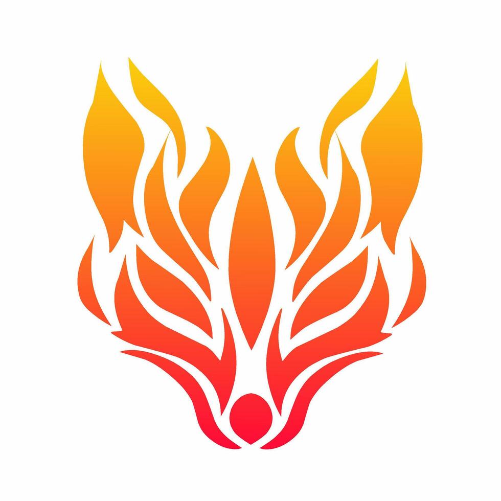 abstract design fire fox head. perfect for logo design vector