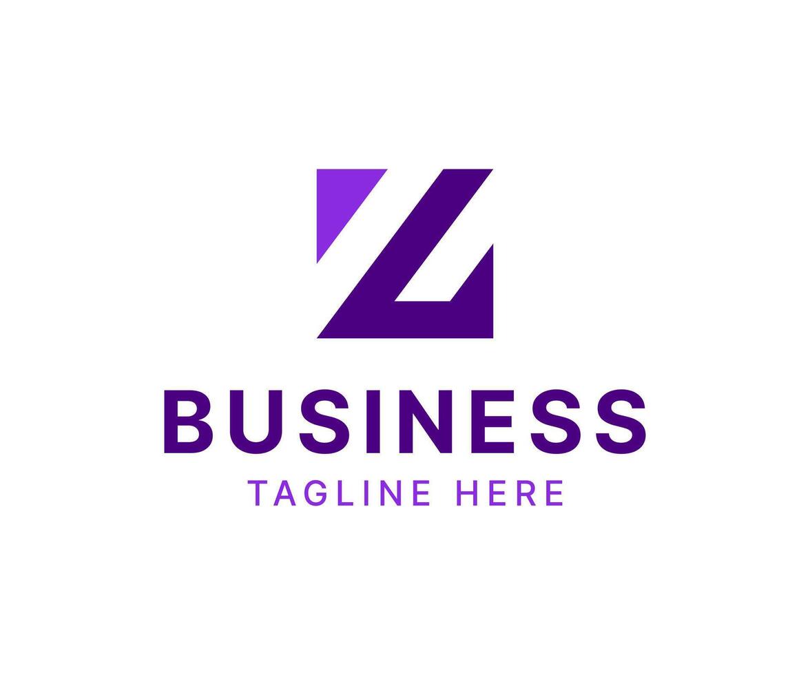Abstract Purple Letter Z Business Logo. vector