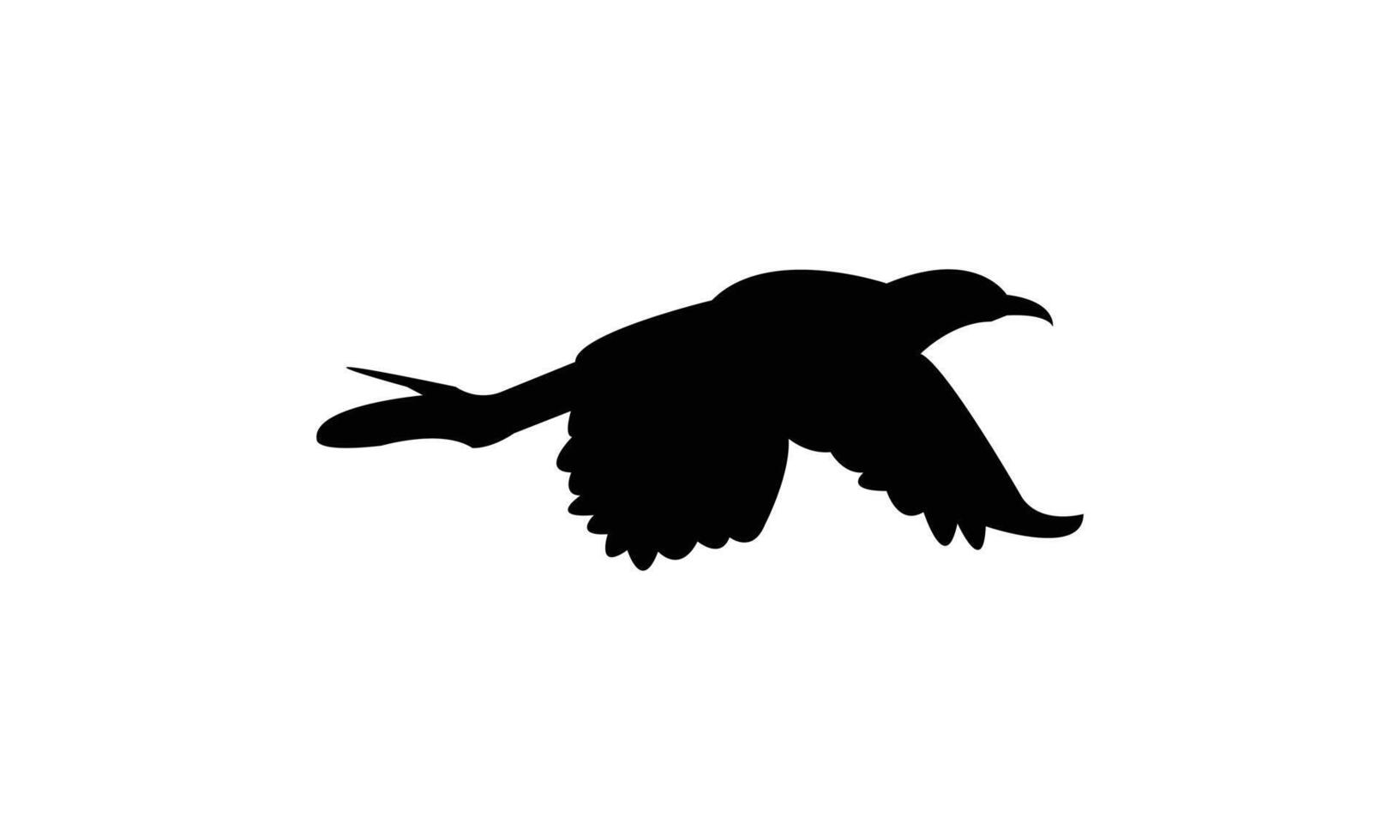Flying African jacana bird Silhouette Design vector