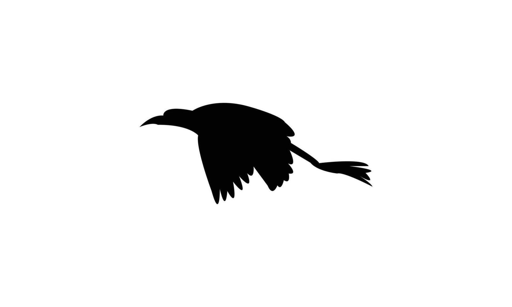 Flying African jacana bird Silhouette vector