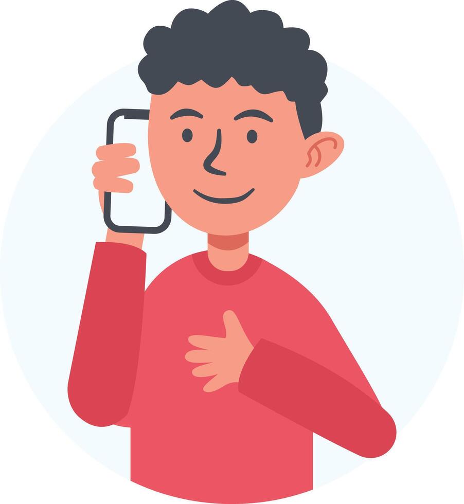 Illustration of Children Smartphone Addiction with Cartoon Design vector
