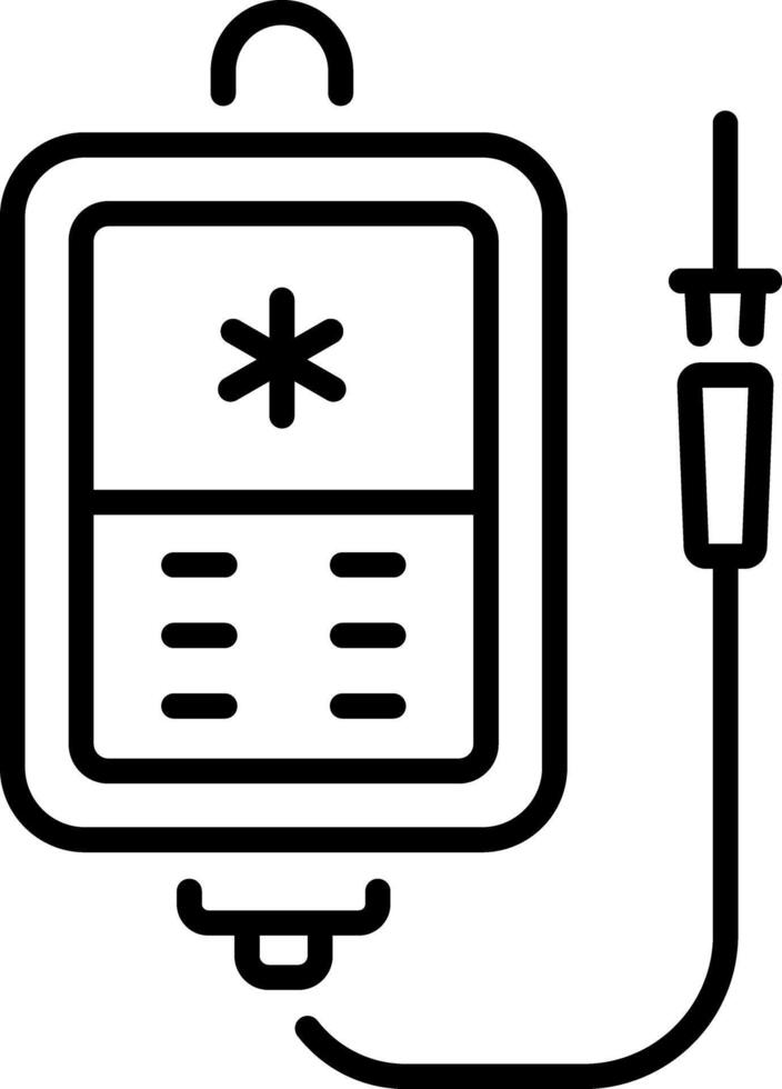 A line style icon showing blood donation vector