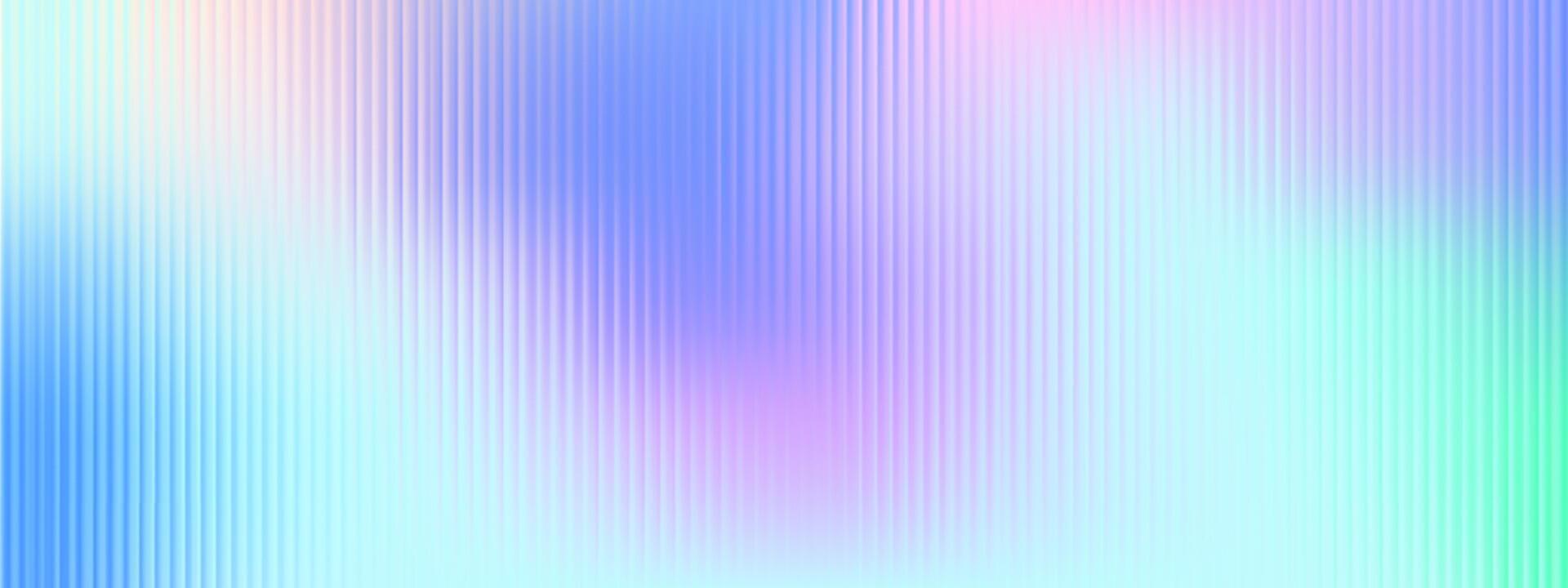 Aesthetic ribbed fractal glass texture. Modern pink, blue and purple gradient pattern. Frosted acrylic surface of door, window, roofs. Wavy striped blurry wallpaper. vector
