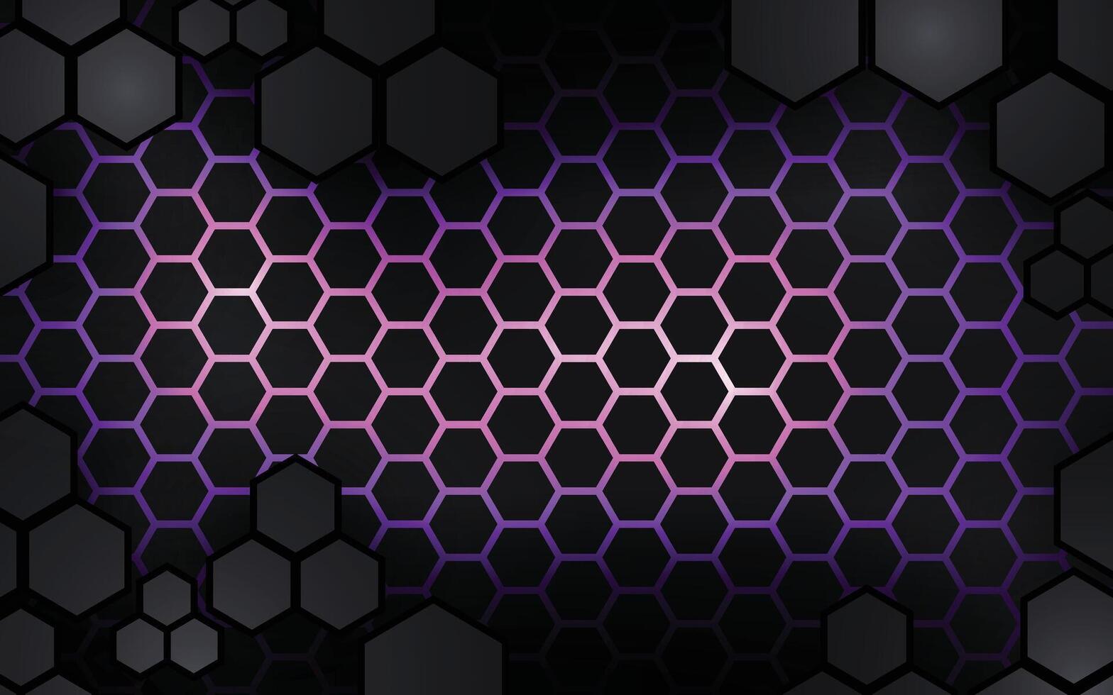 Tech background with lighted geometry pattern vector