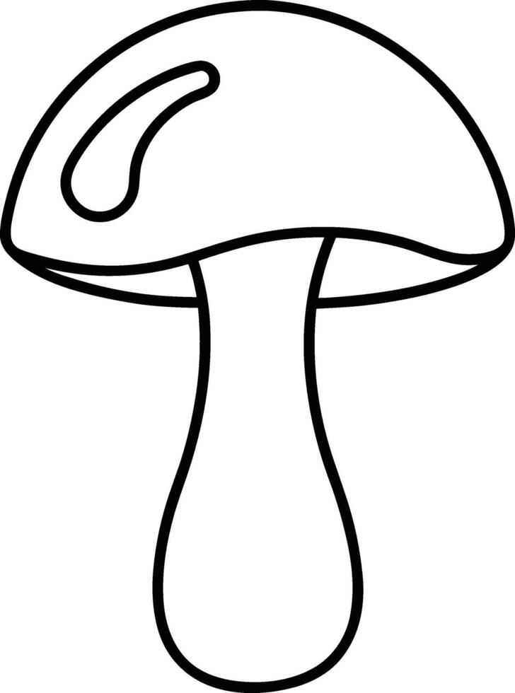Simple Mushroom Outline - Autumn and Fall Themed Illustration vector