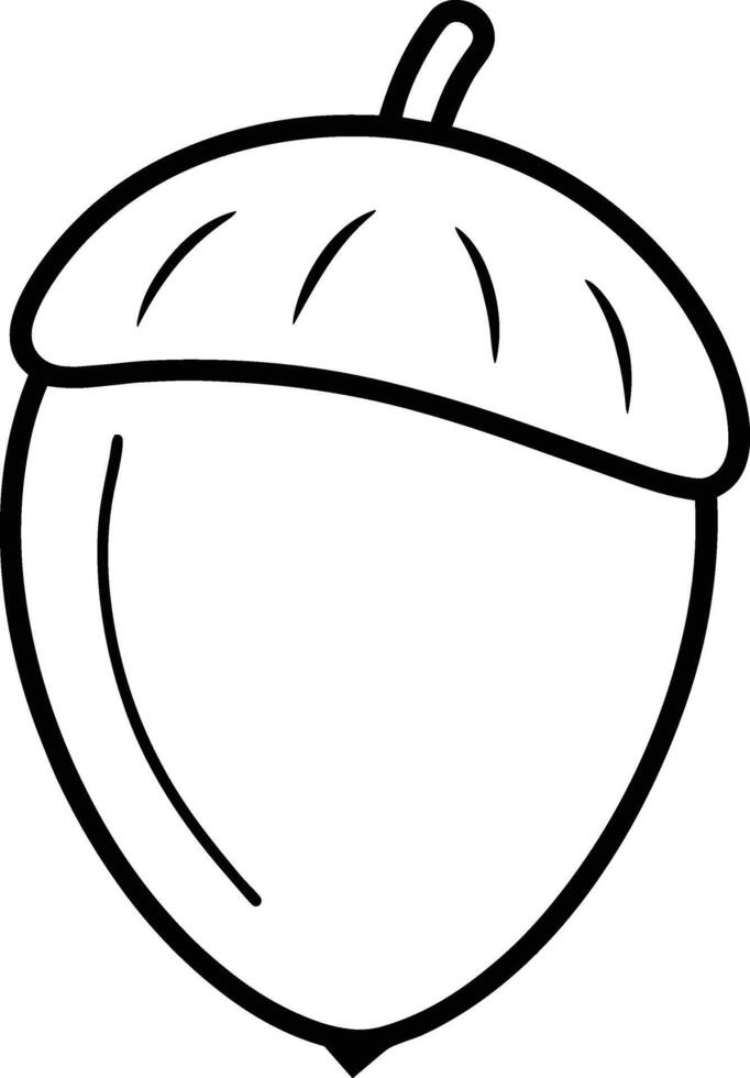 Acorn Outline - Autumn and Fall Seasonal Icon vector
