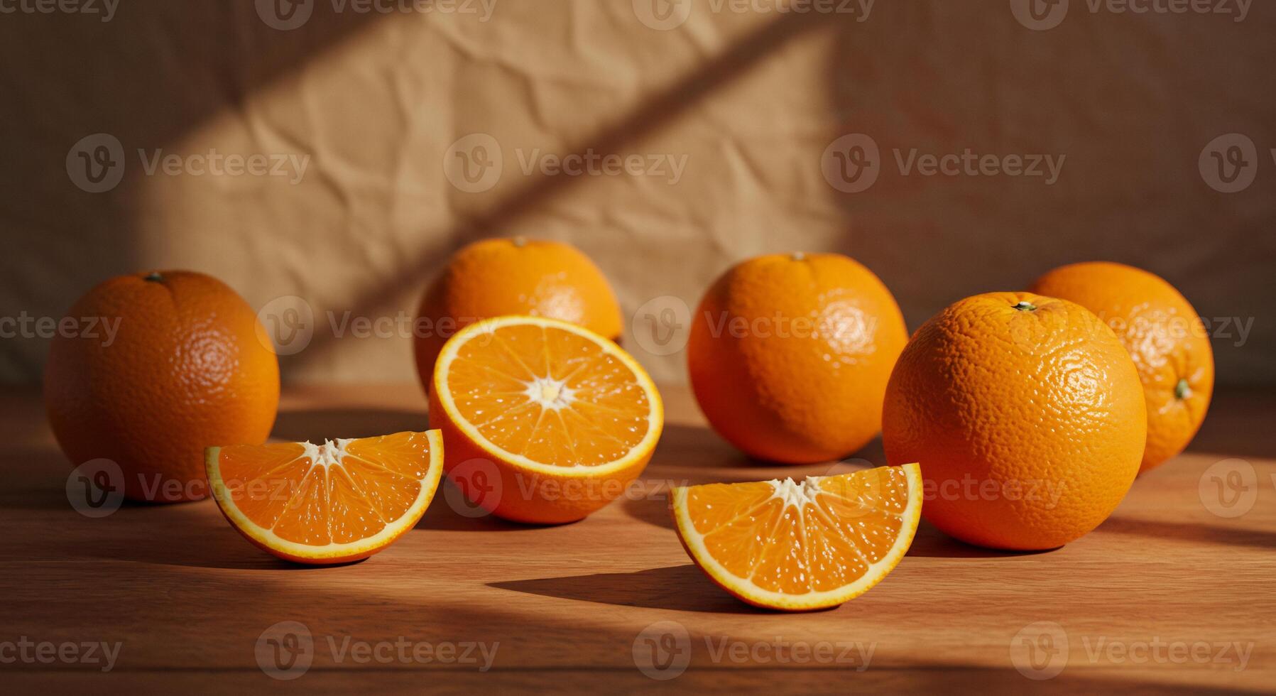 A group of oranges on a table photo