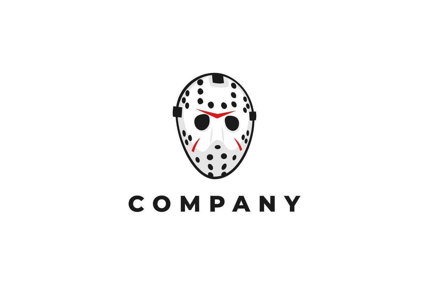 serial killer mask mascot logo vector