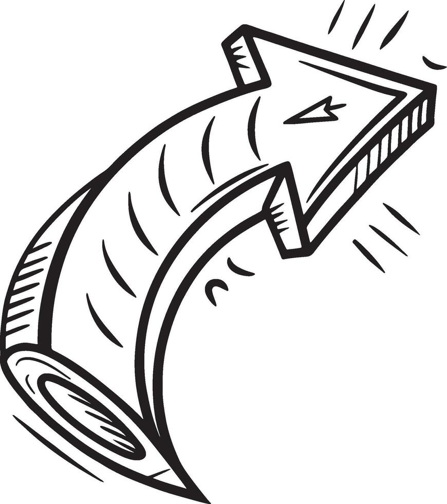 swirling arrow illustration vector