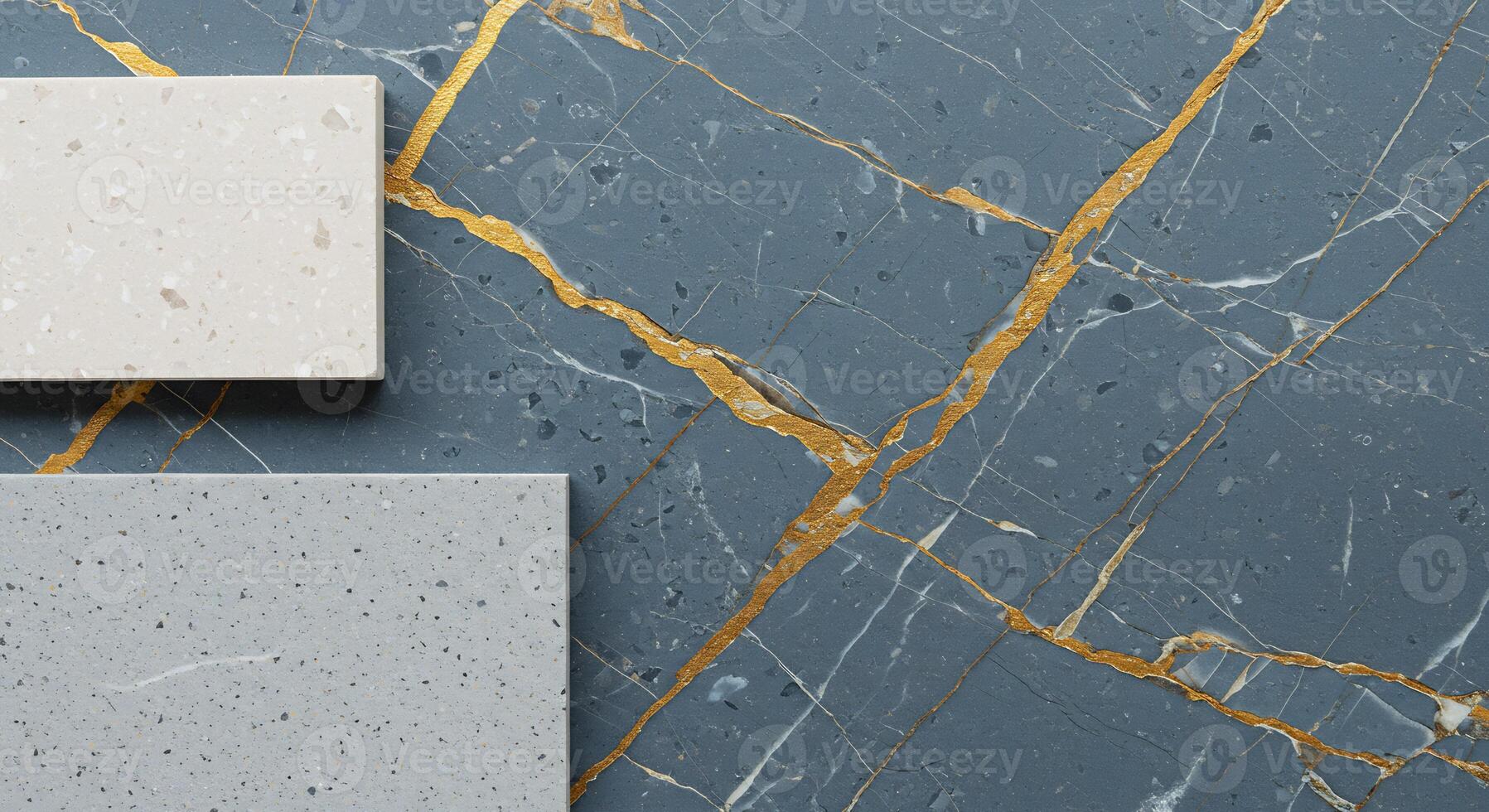 Elegant Gray Blue Marble Texture Samples photo