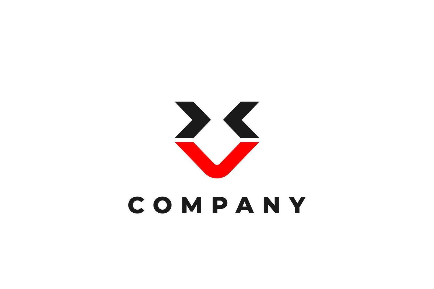 letter xv or xa or xc abstract modern business logo vector