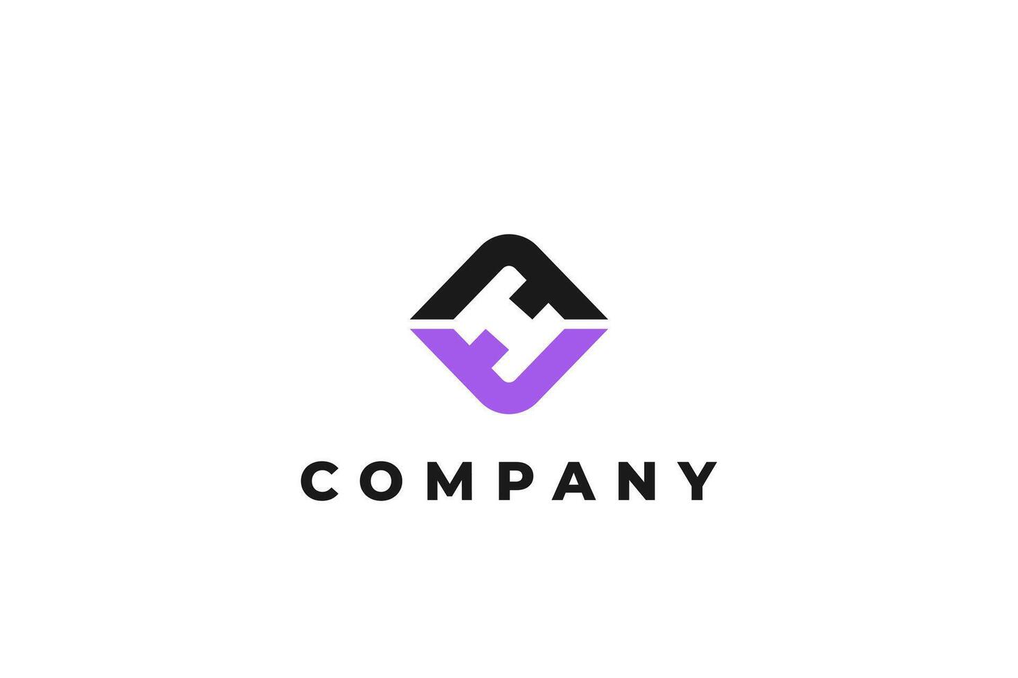 letter tt or h abstract modern business logo vector