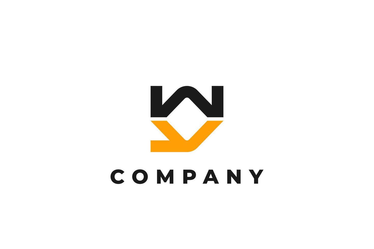 letter my or ym abstract modern business logo vector