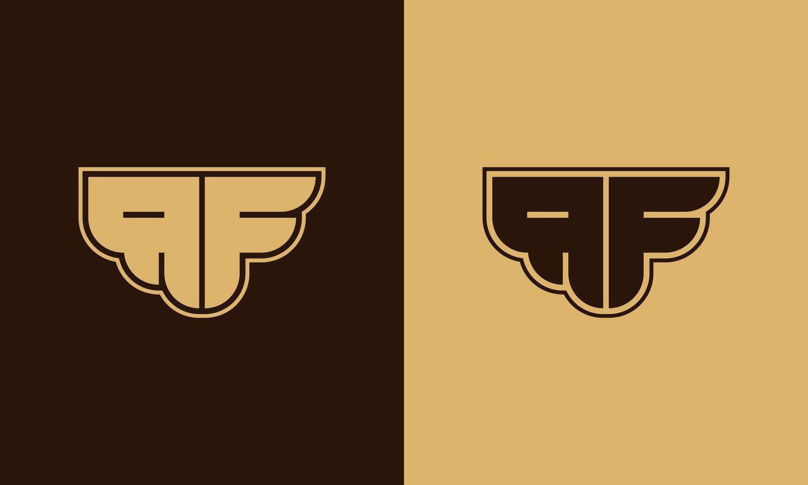 Funky initial RF monogram logo design vector