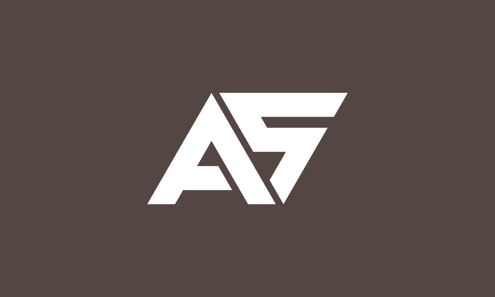 Initial letter AS monogram logo design vector