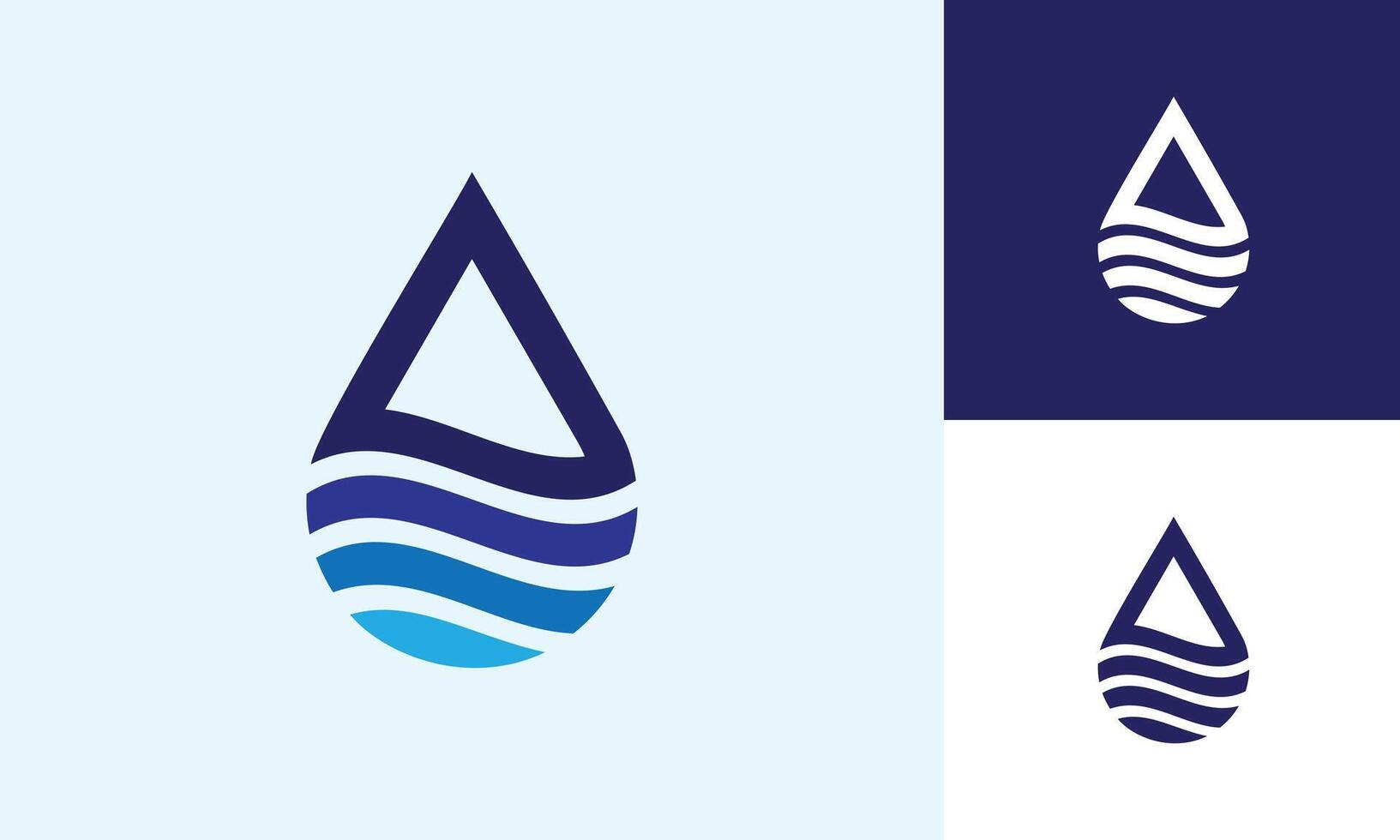 Water Drop Ocean Wave Logo vector