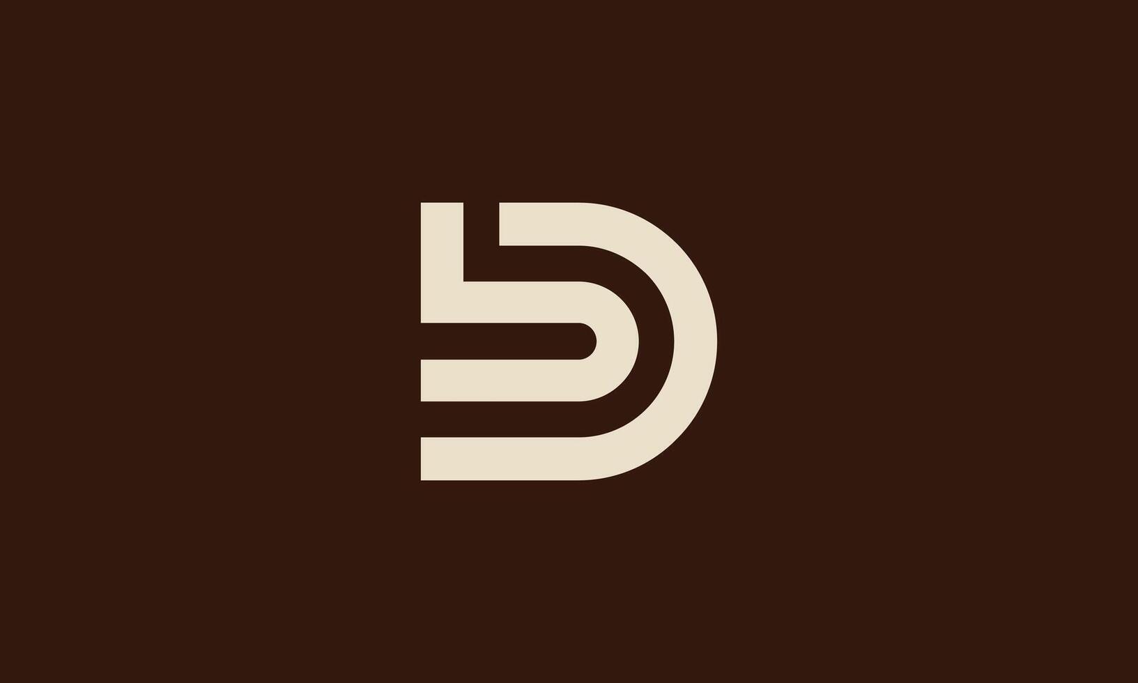 bD monogram logo design vector