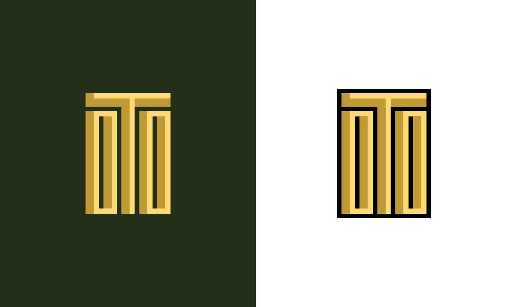 Funky 3D OTO monogram logo design vector
