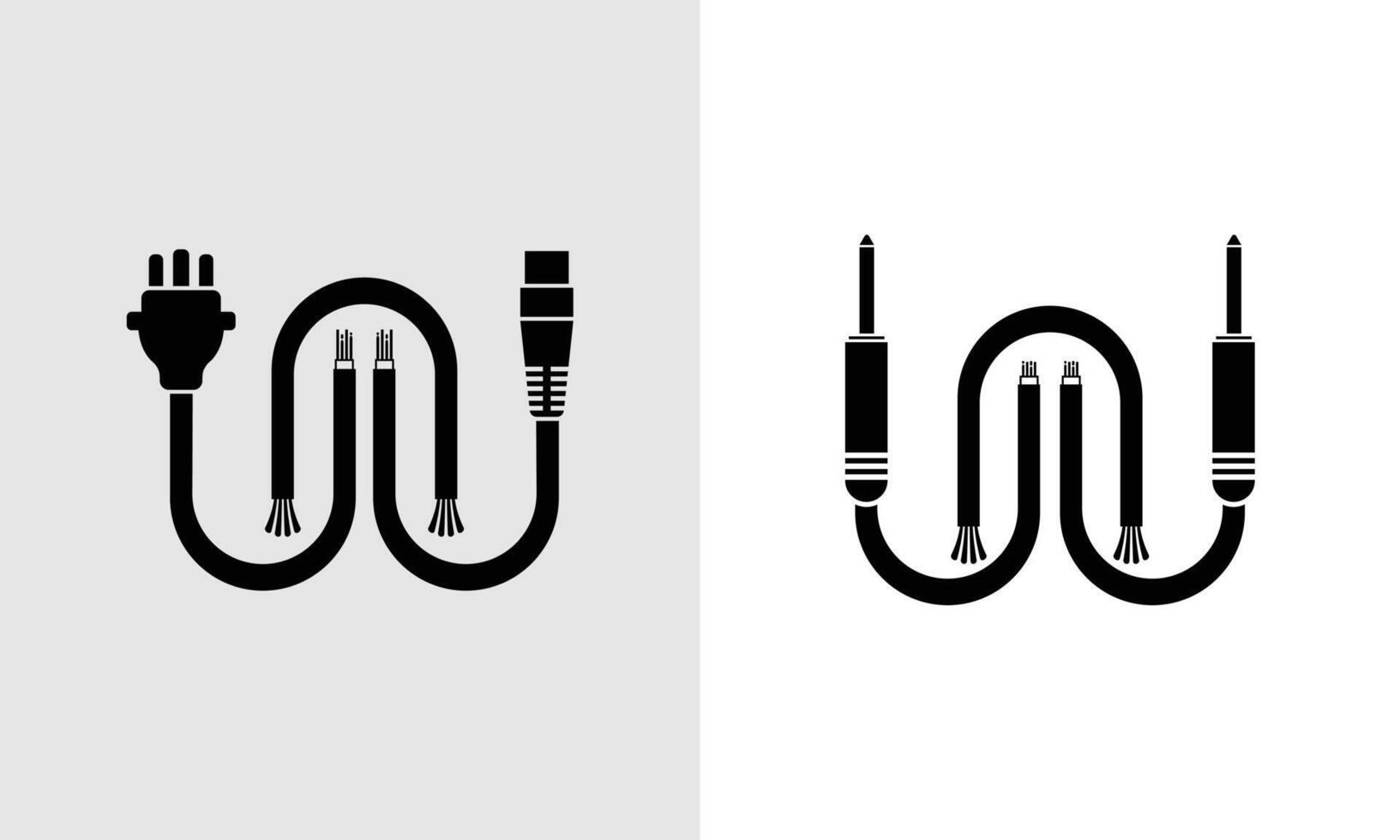 Letter W electronics monogram logo design vector