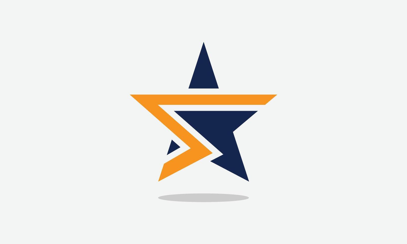 Letter S sharp star monogram logo design vector