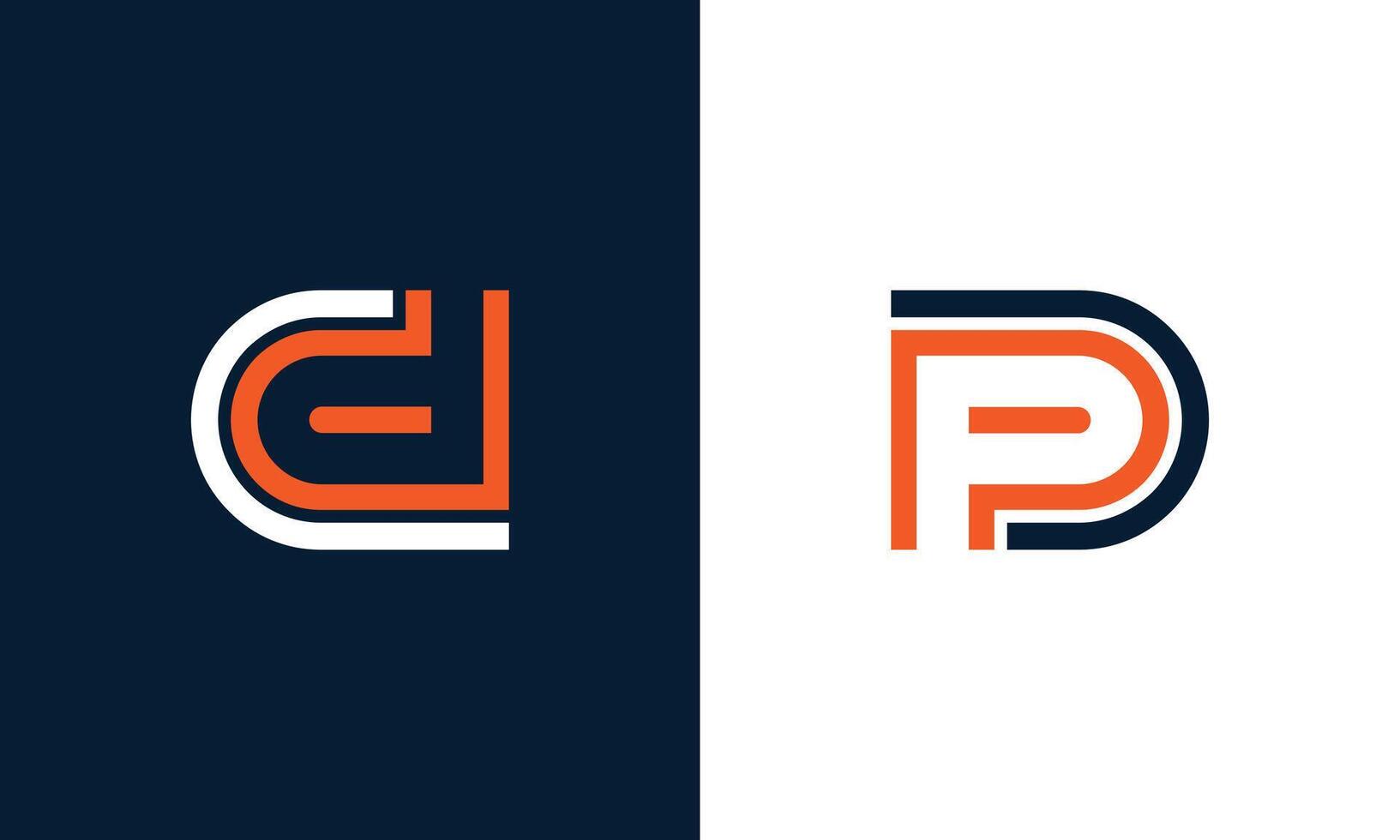 Cd or PD monogram logo design vector