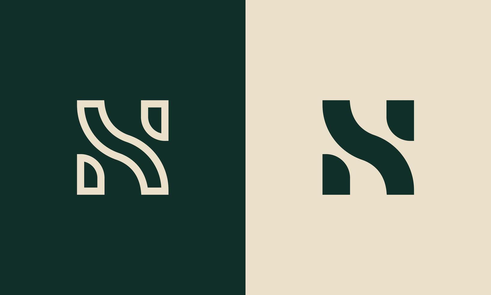 HS or SH monogram logo design vector