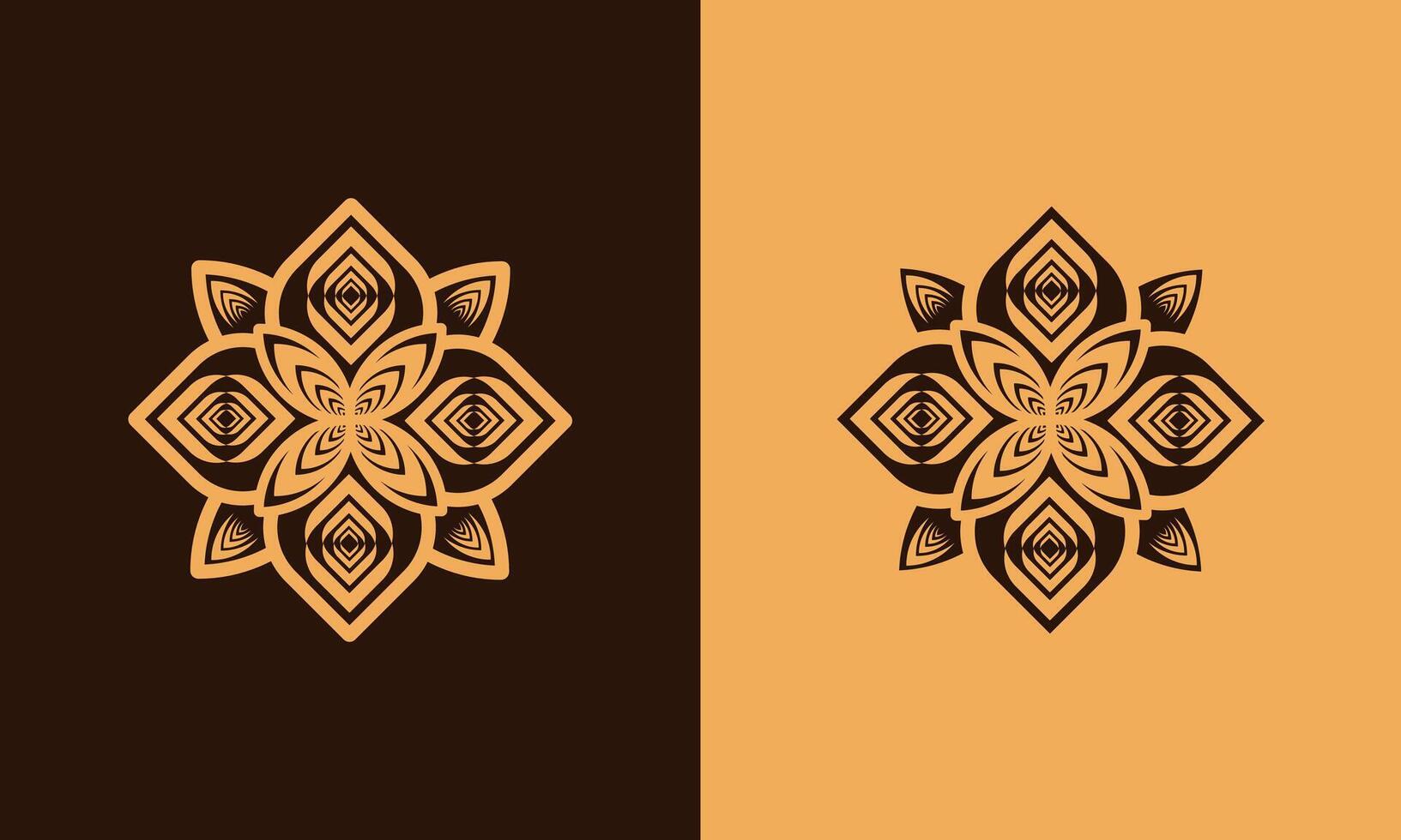 Luxurious flower symbol minimalistic logo design vector