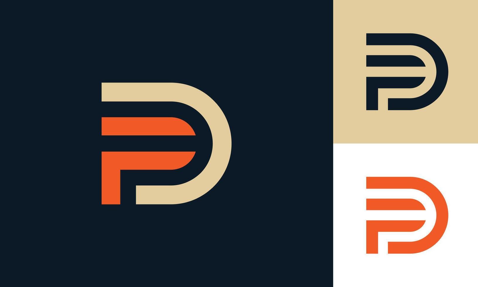 FD monogram logo design vector