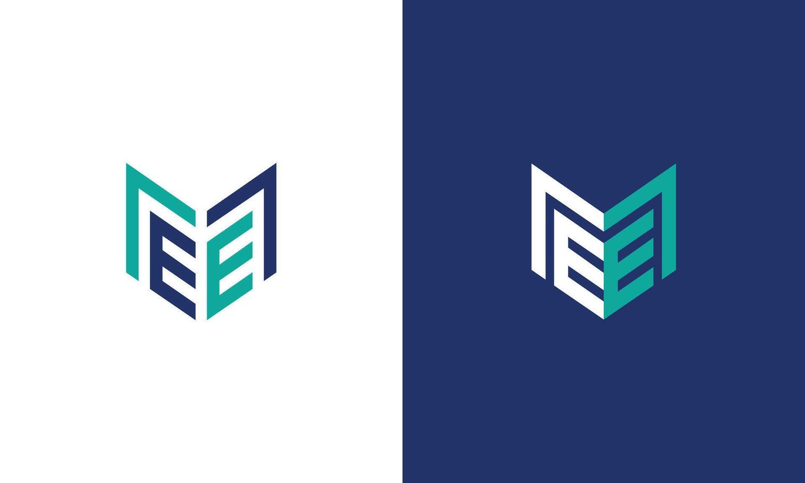 MMEE or MEE monogram logo design vector