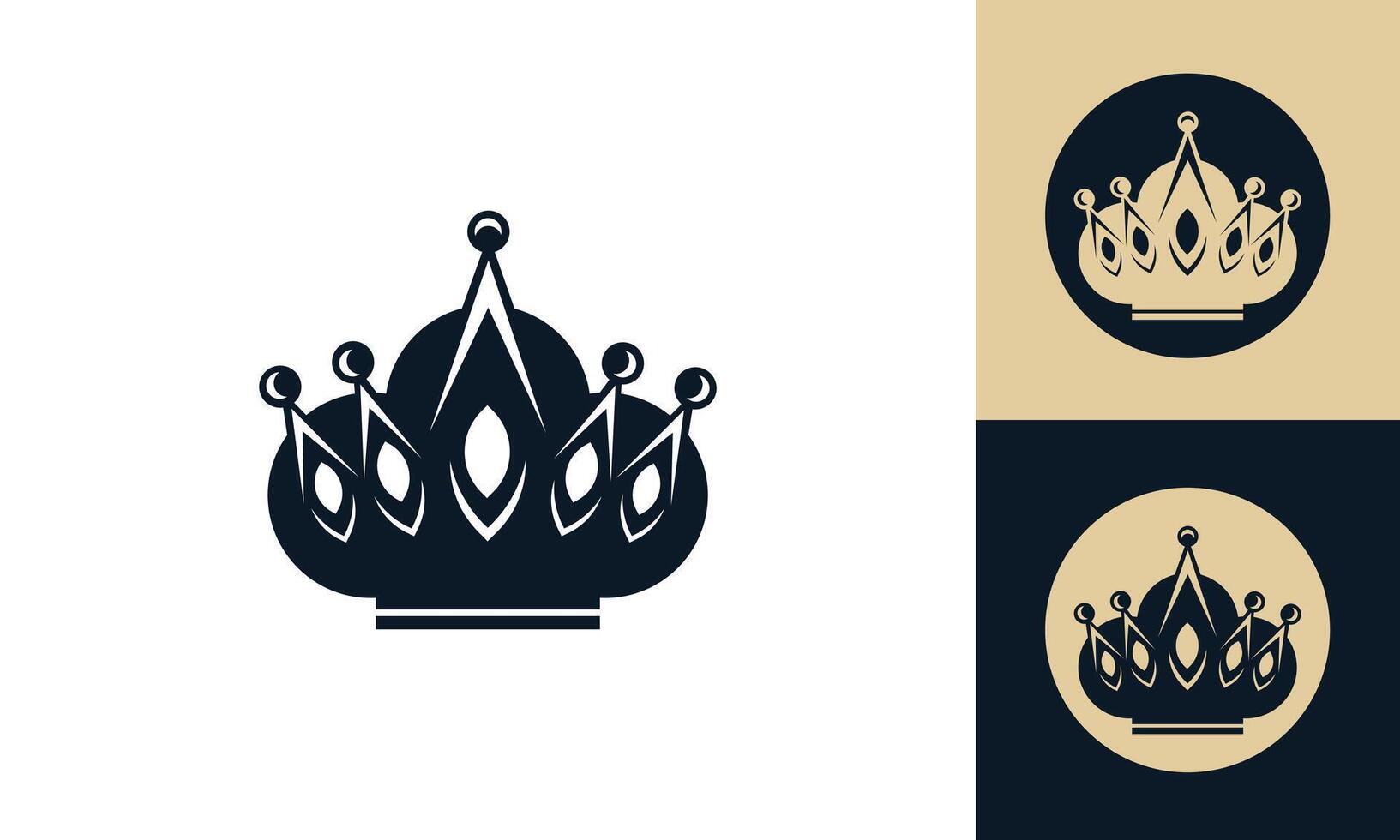 Crown chef hat logo design vector