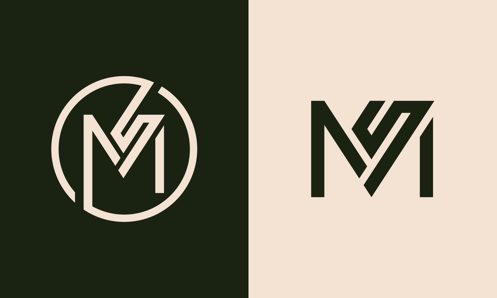 MS monogram logo design vector