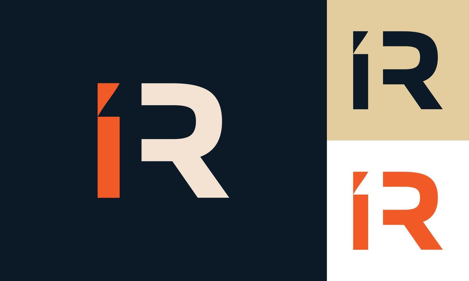 1R monogram logo design vector