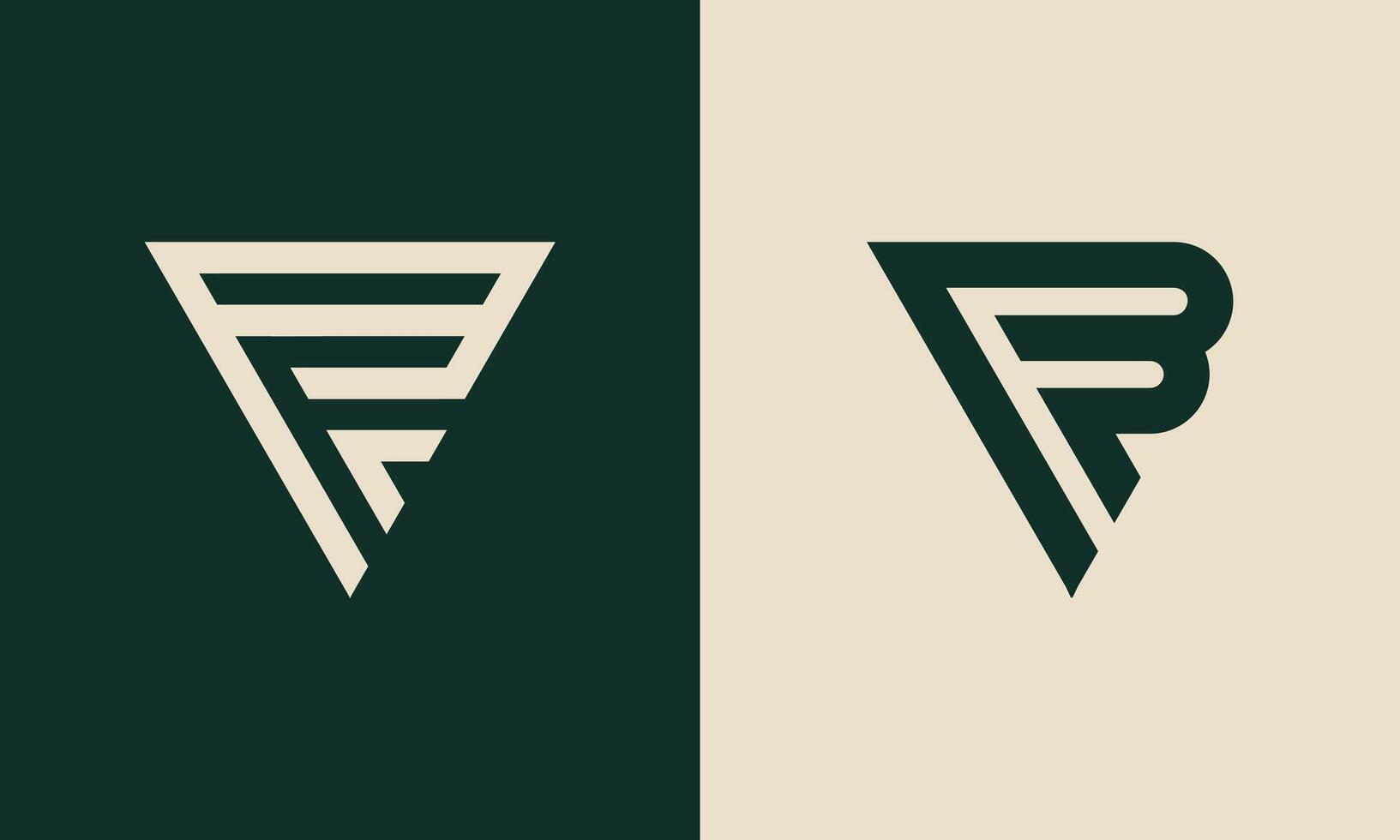BF or FB monogram logo design vector