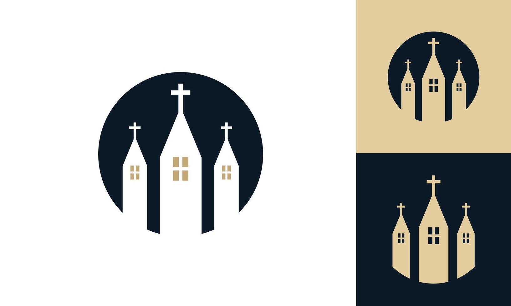 Church Minaret minimalistic logo vector