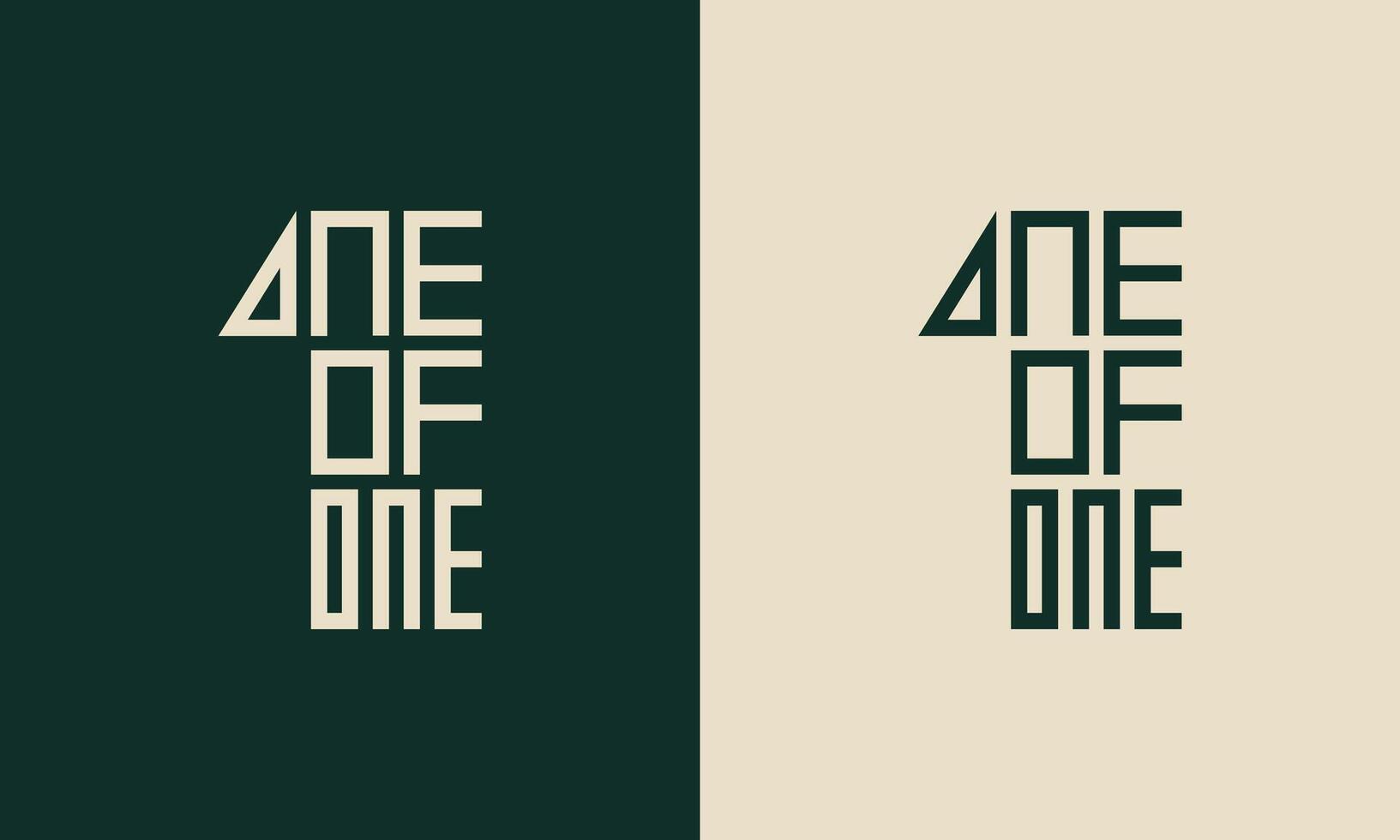 One of one logo design vector