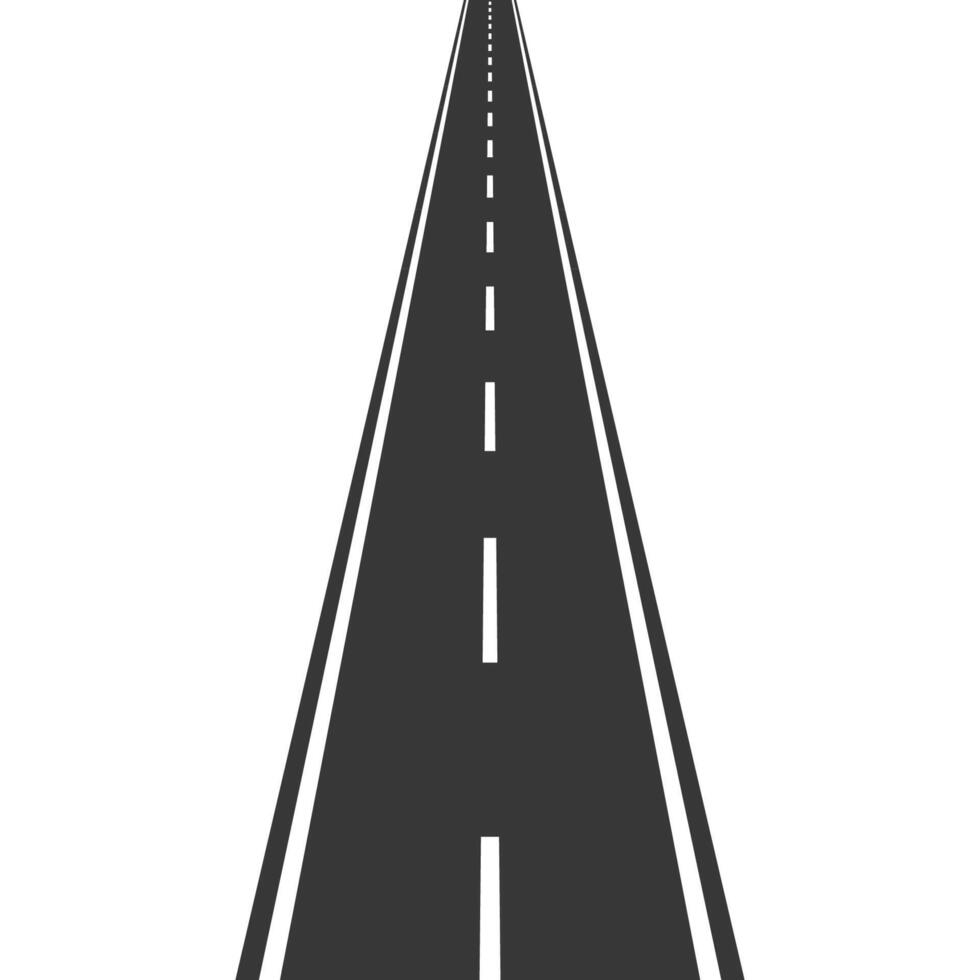 Endless road, perspective leading to endless distance Abstract concept Illustration vector