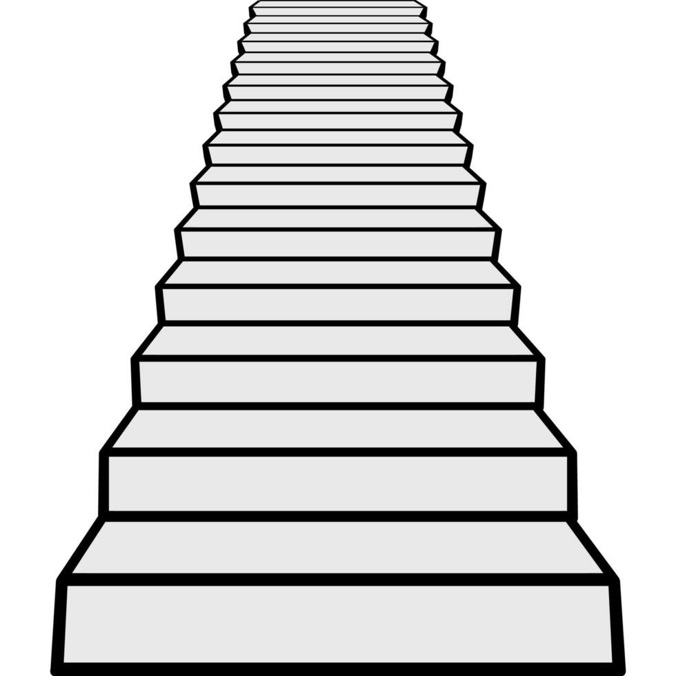 Ascending staircase perspective, ascending upwards steps stairs, path success wealth vector