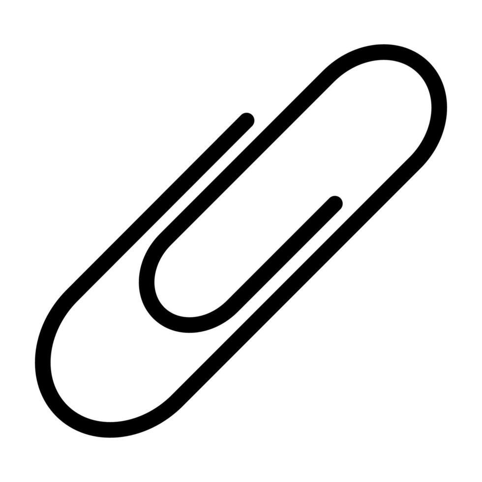 Paperclip office concept, Paper Clip Icon Simple Symbol Attachment Organization vector