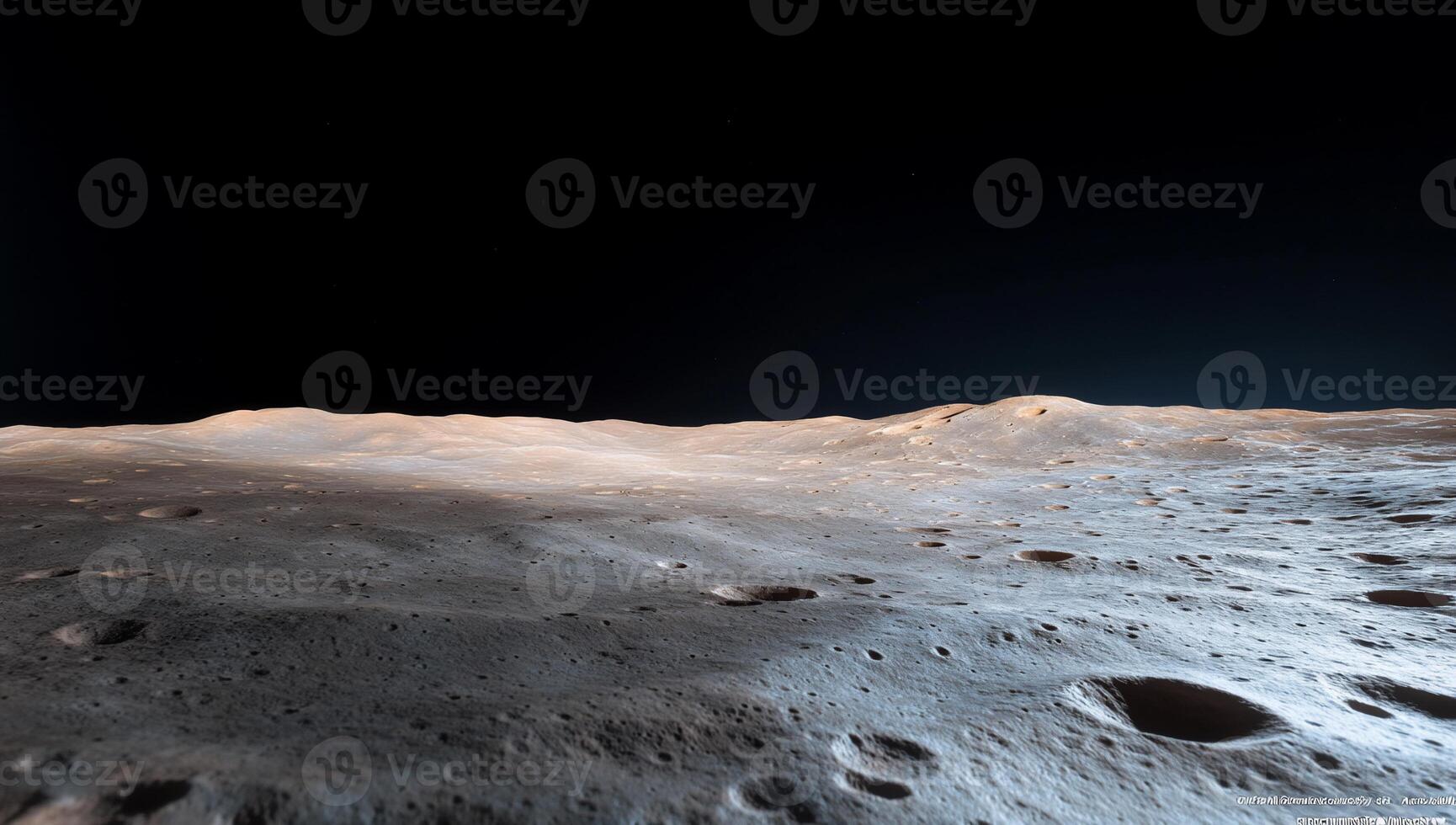 Lunar surface, craters, and plains photo