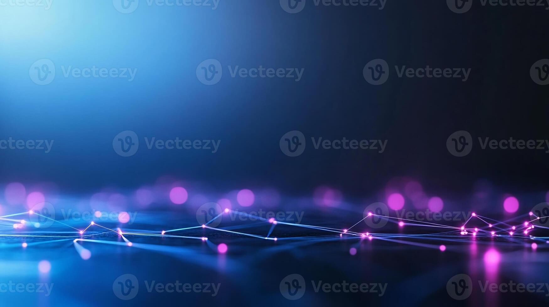 Abstract digital network graphic. A mesmerizing blend of glowing points and lines, creating a dynamic, futuristic scene. Softly lit, low-key background, perfect for presentations photo