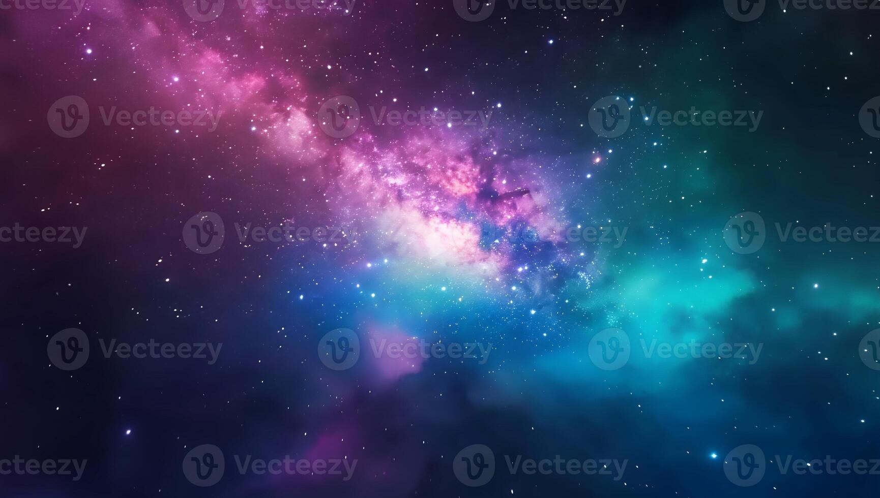 Cosmic nebula, vibrant colors, starry expanse photo
