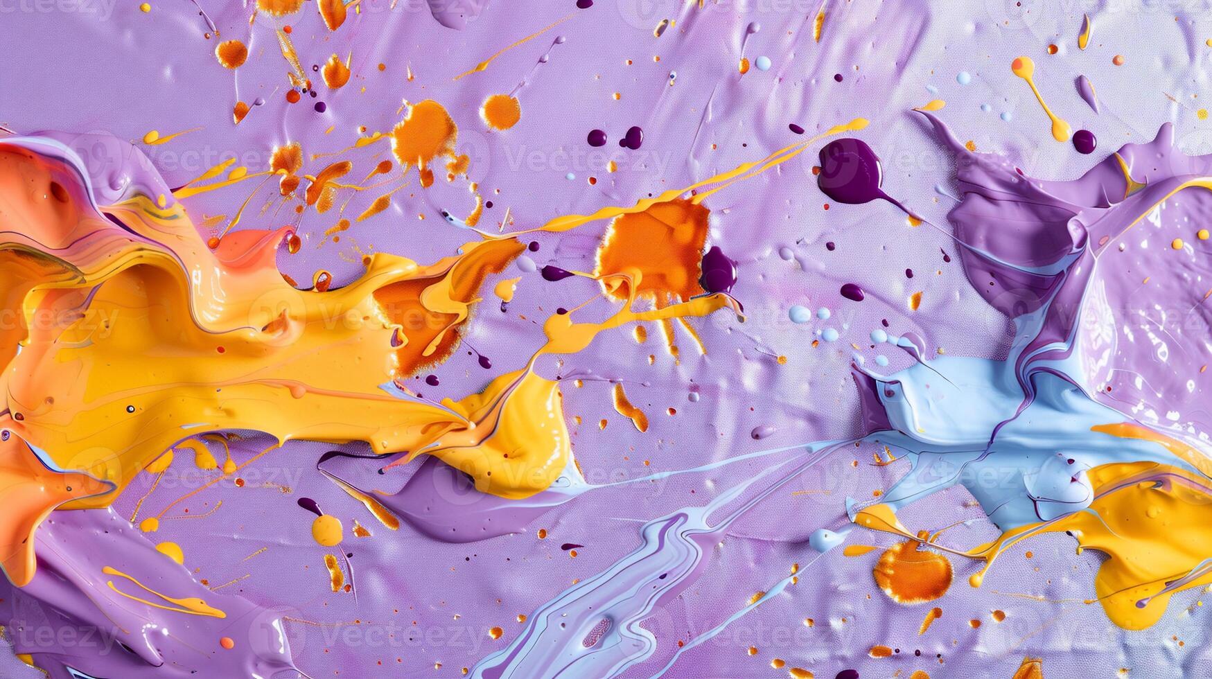 Abstract paint splatter on canvas photo