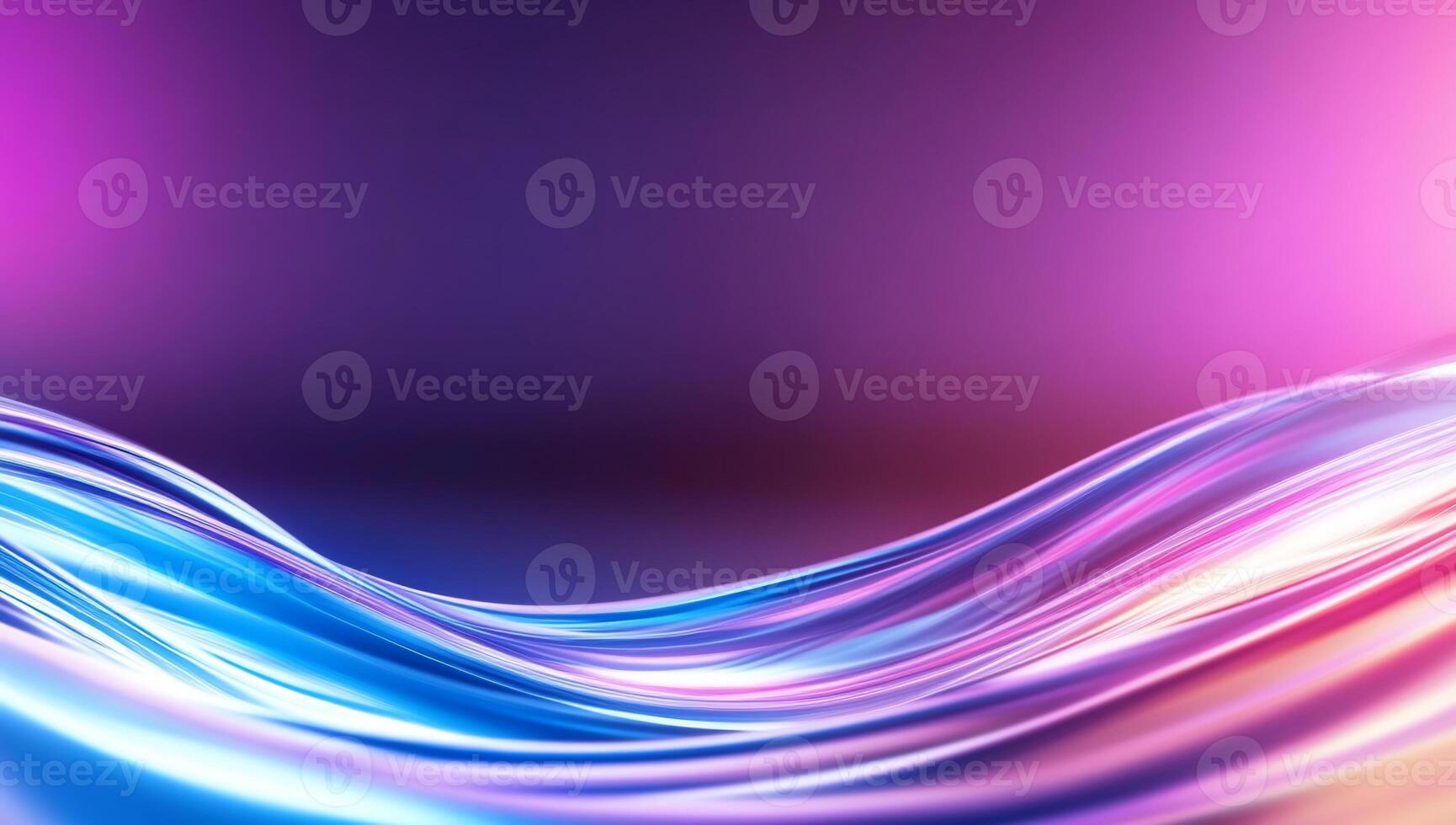 Abstract vibrant flowing liquid curves photo