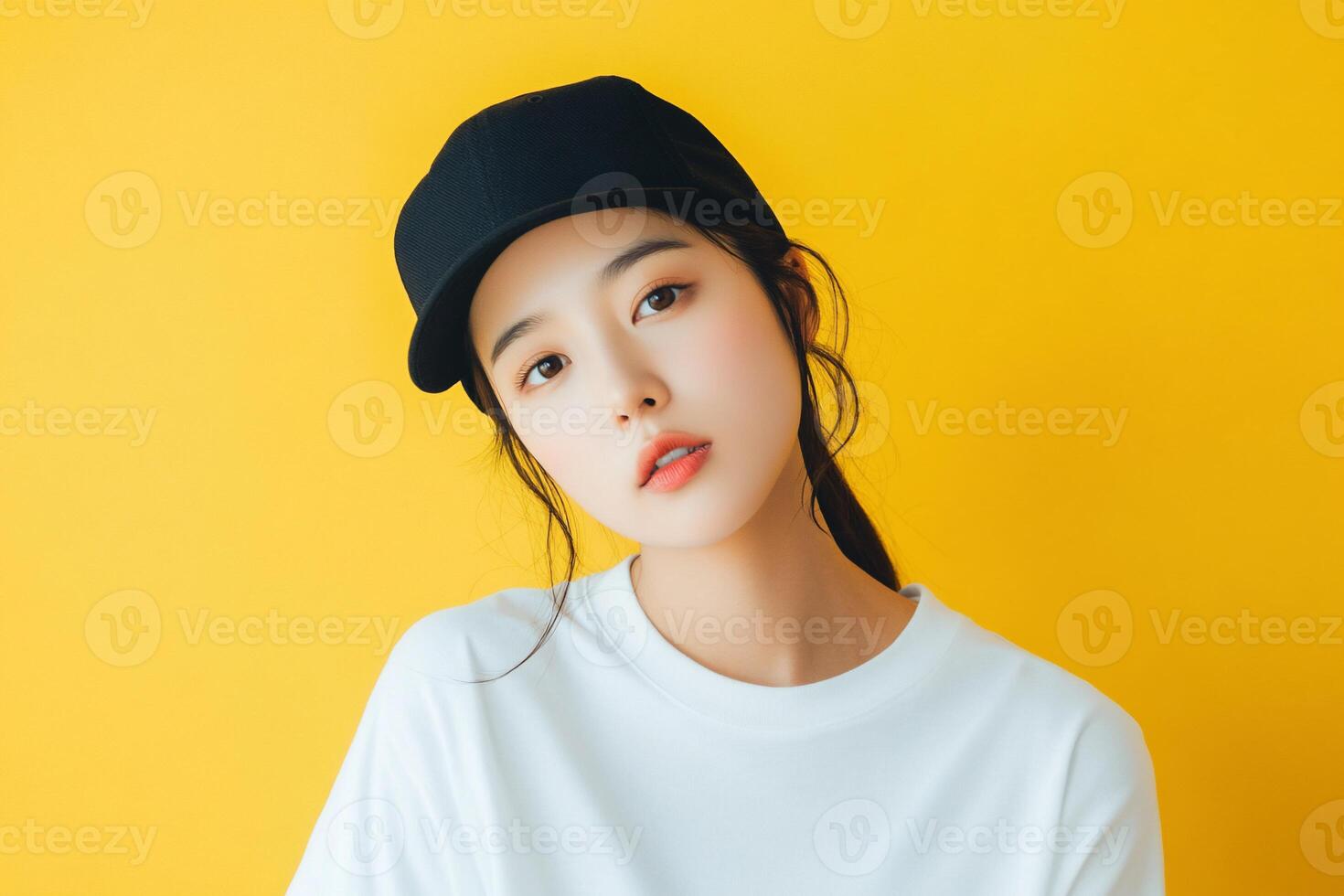 Young woman in casual attire photo