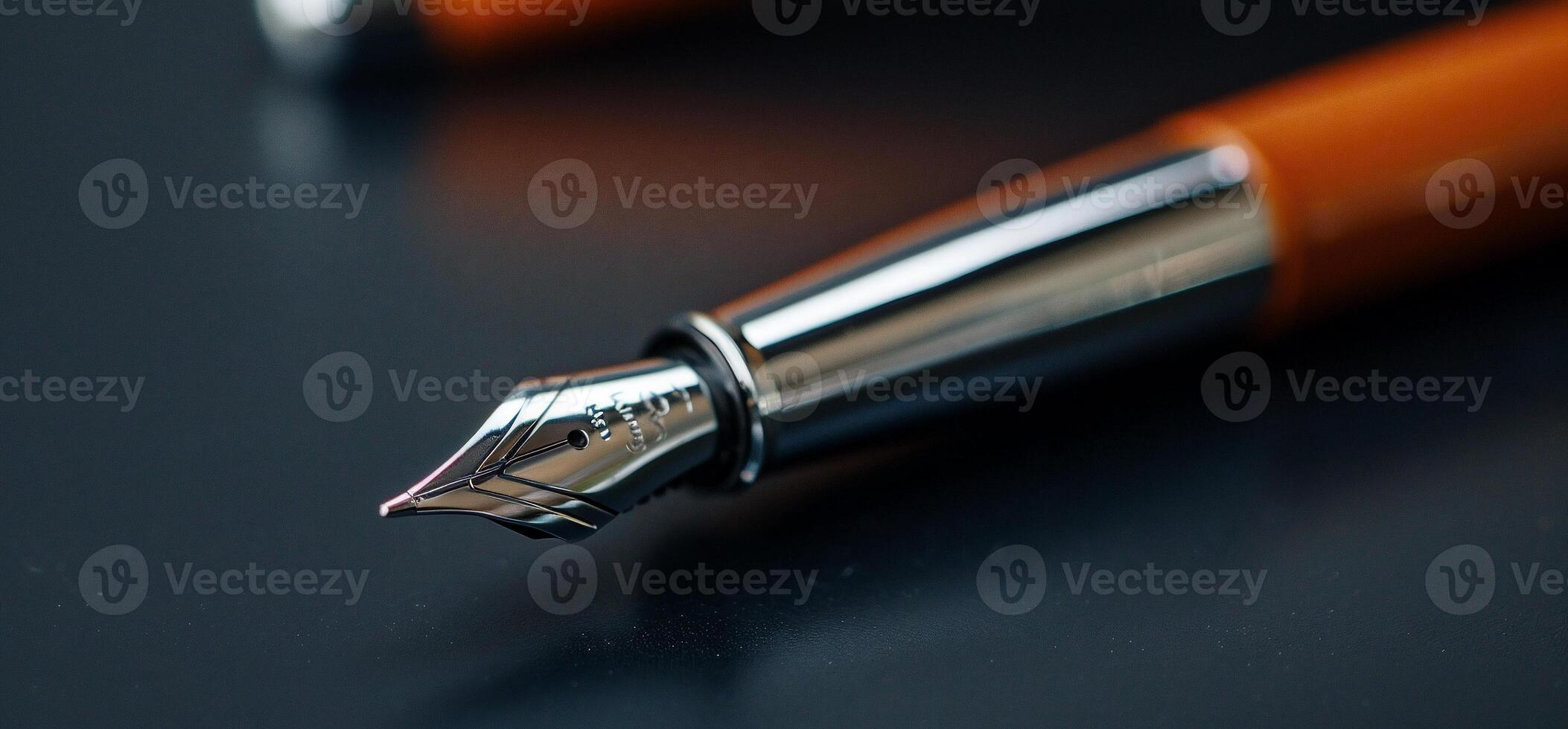Close-up of a fountain pen nib photo