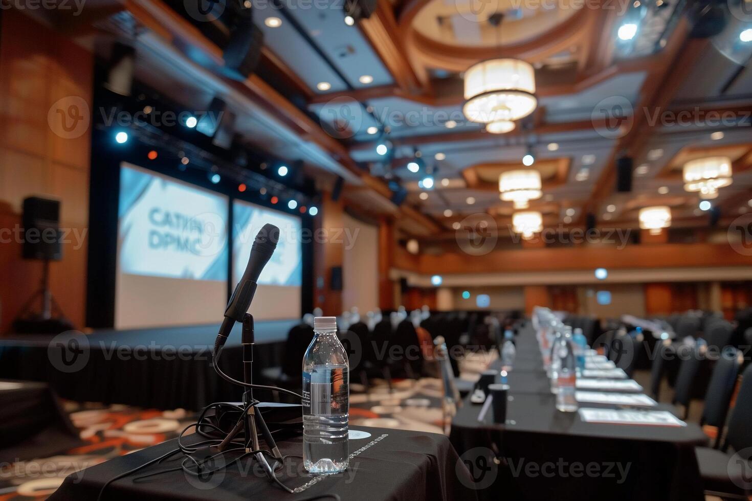 Conference hall setup for presentation photo