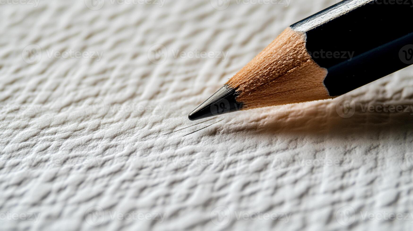Close-up of a pencil on textured paper photo