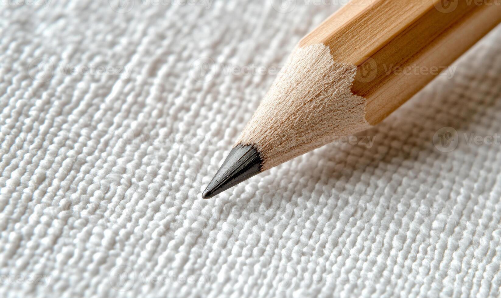 A pencil is resting on a piece of cloth photo