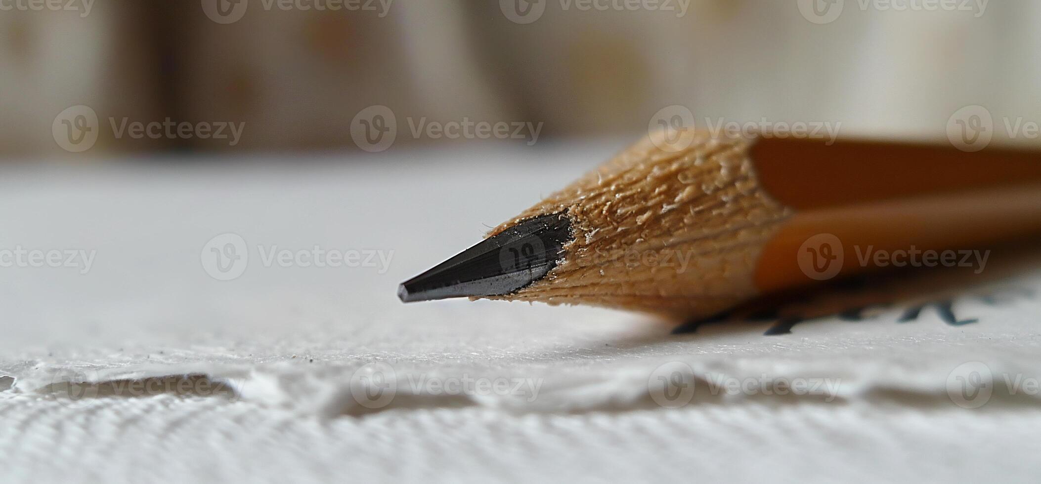 Close-up of a pencil on paper photo
